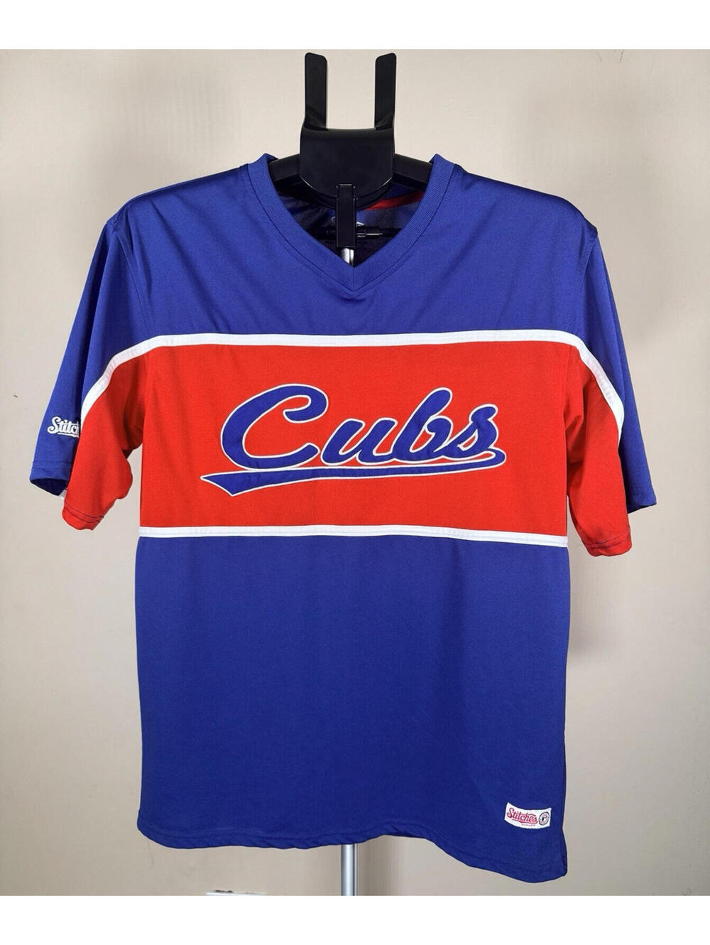 Stitches Chicago Cubs Jersey Blue Red White MLB Baseball Mens Size Medium